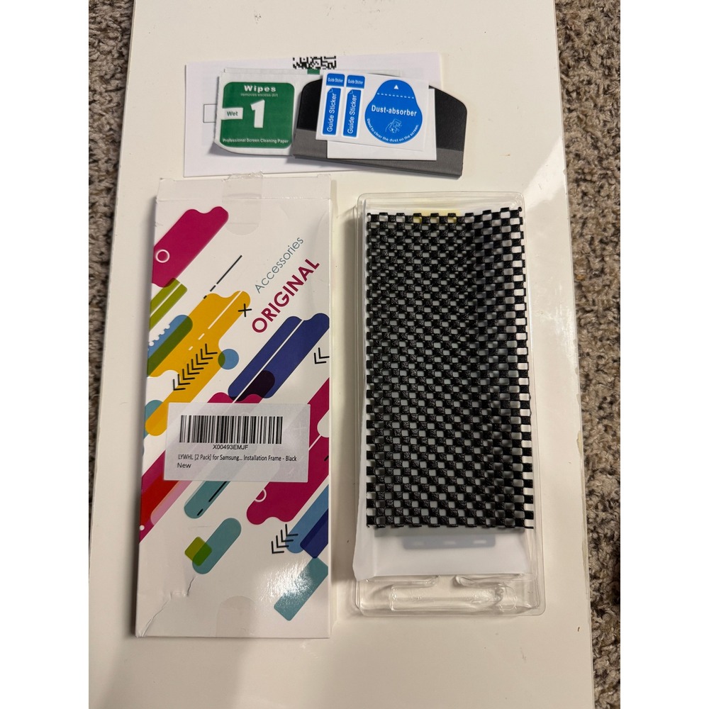 LYWHL 2 Pack for Samsung Screen Protector Installation Frame Black New